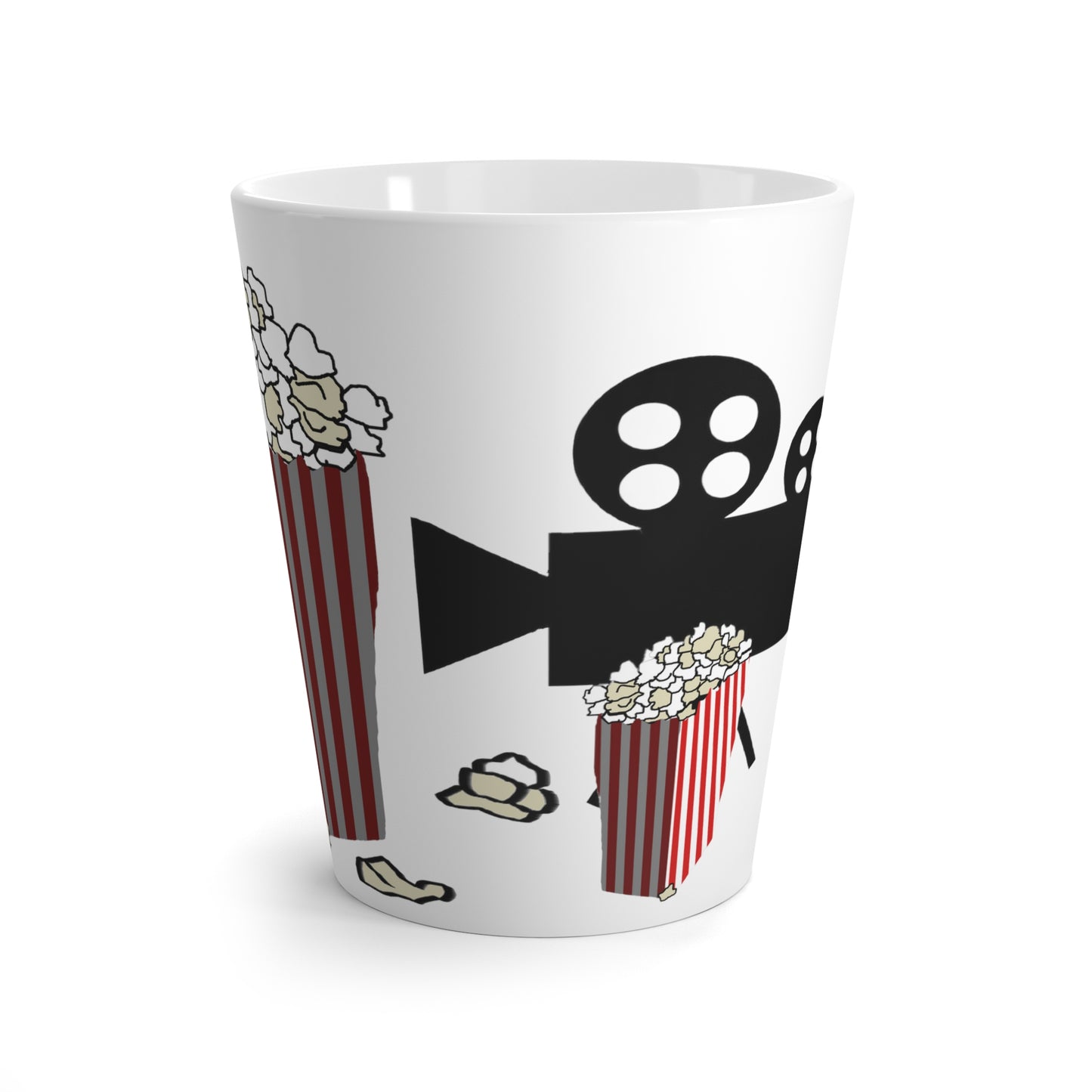 Movie Reels and Popcorn Latte Mug