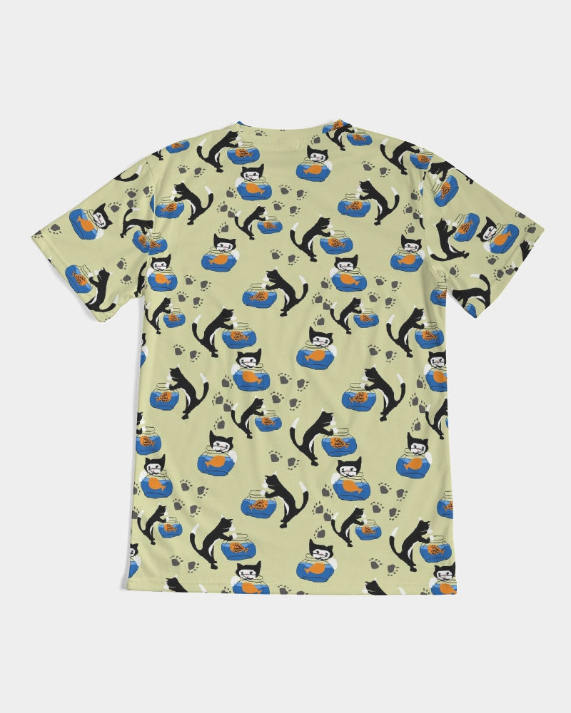 Cat and a Fishbowl Men's All-Over Print Tee