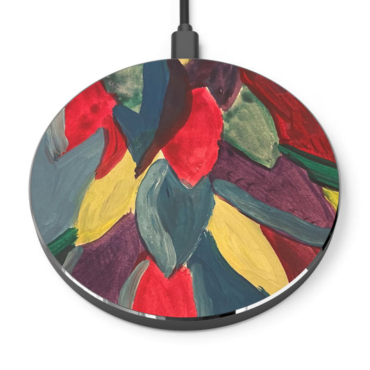 Colorful Leaves Watercolor Wireless Charger