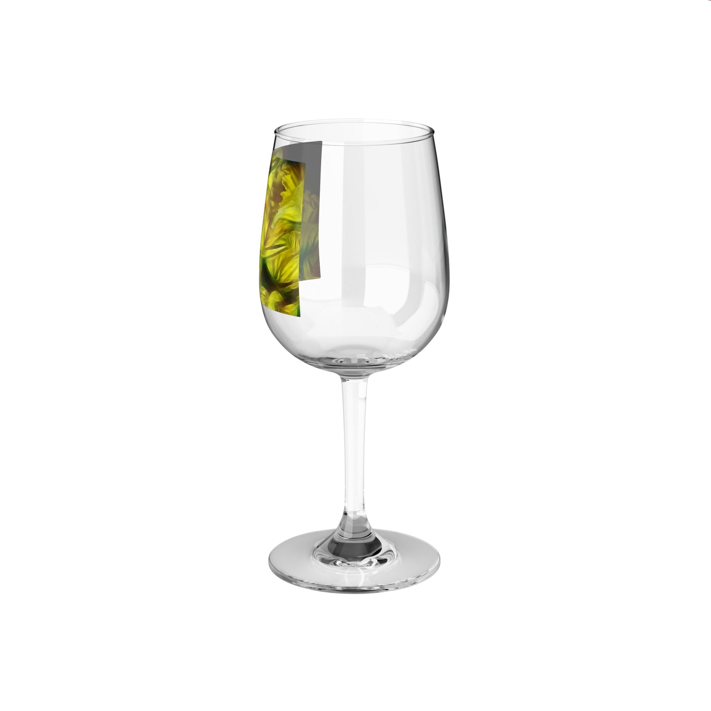 Yellow Daffodils Wine Glass, 12oz