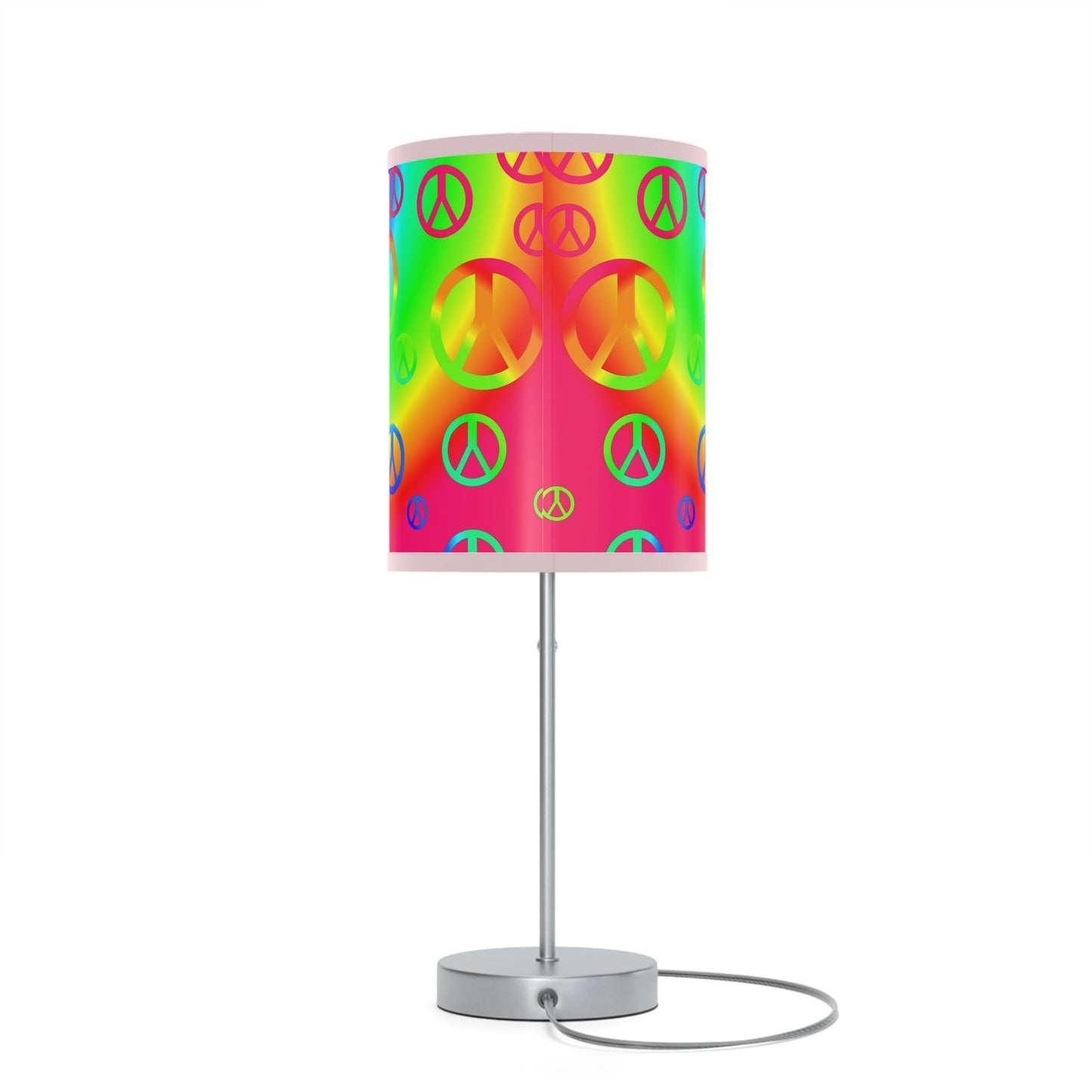 Rainbow Peace Sign Lamp on a Stand, US|CA plug