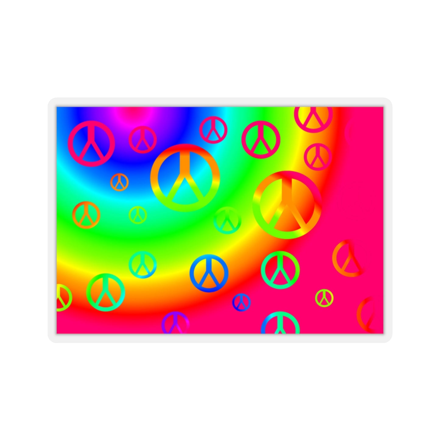 Peace Sign Kiss-Cut Stickers