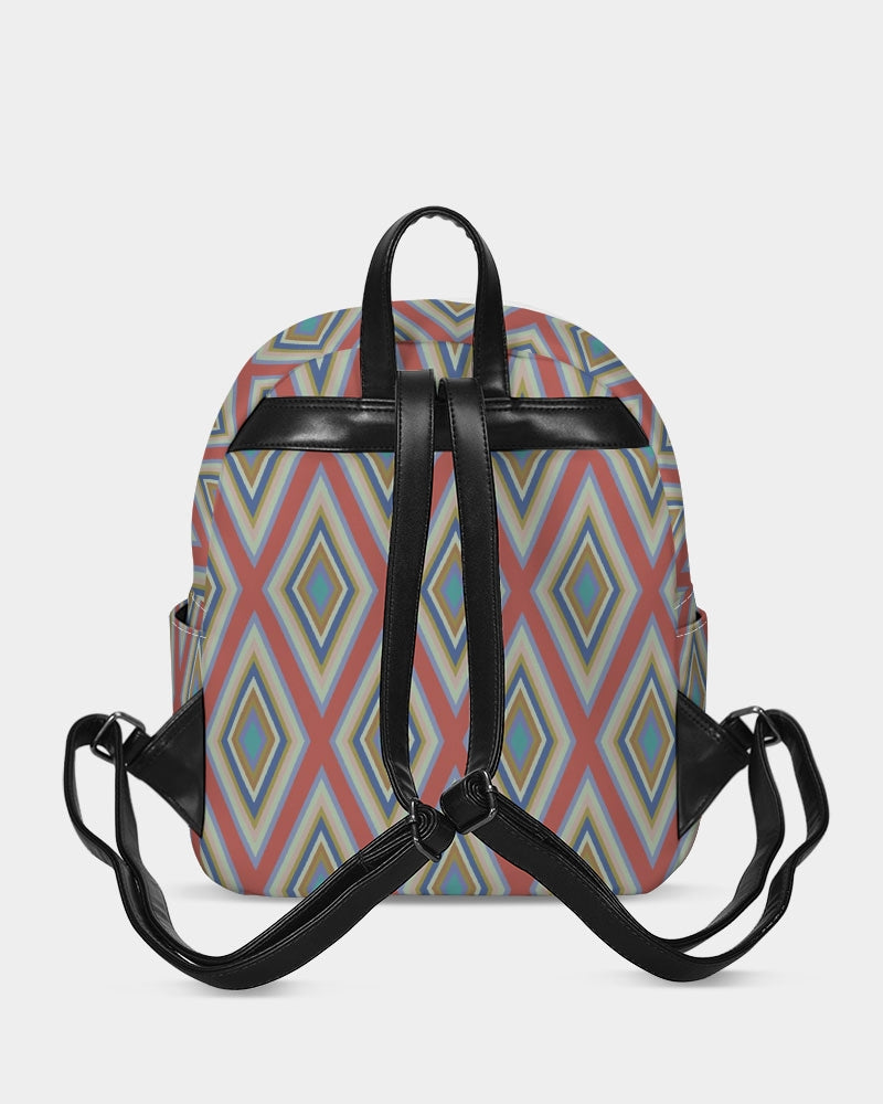 Colorful Diamonds Variation 3 Mini Canvas Backpack