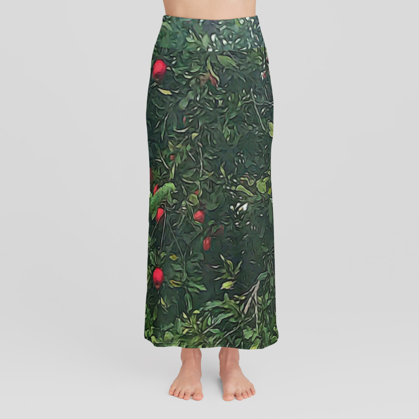 Apple Tree Close Up High Waist Skirt