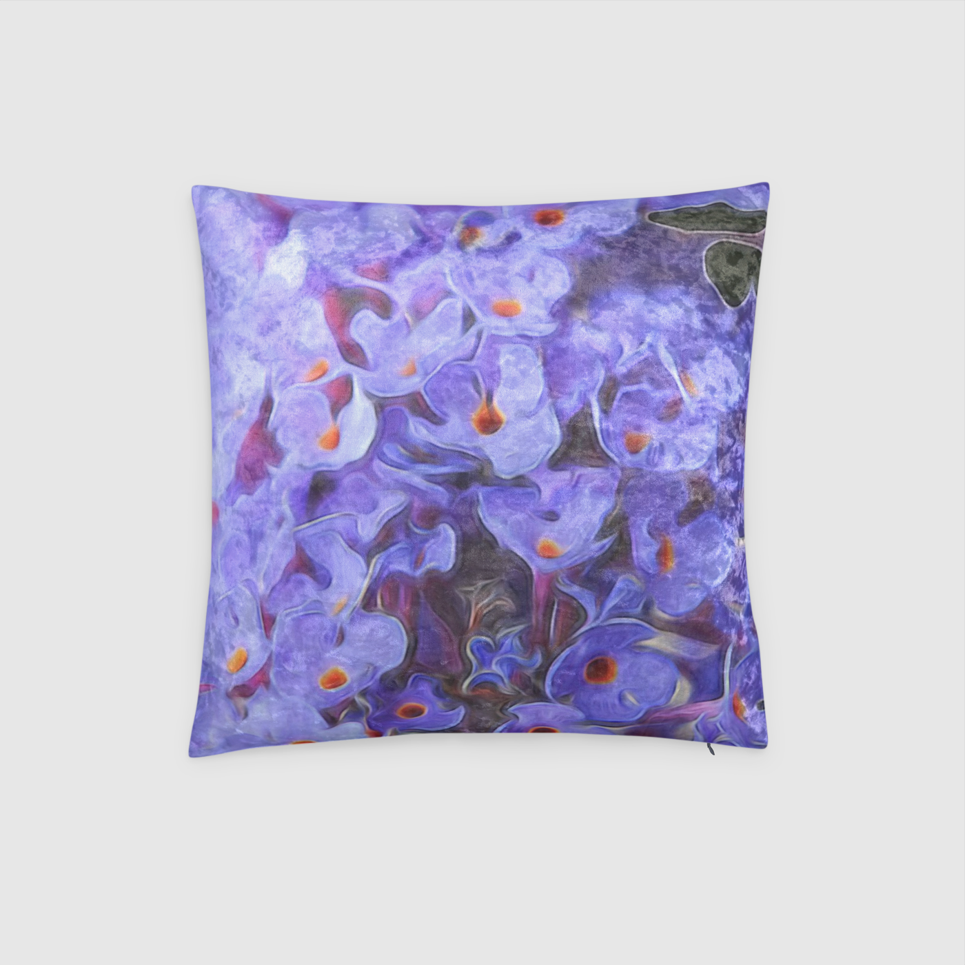 Butterfly Flower Crushed Velvet Throw Pillow