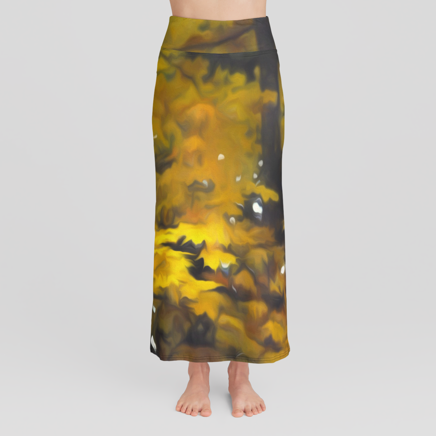 Fall Yellow Trees High Waist Skirt