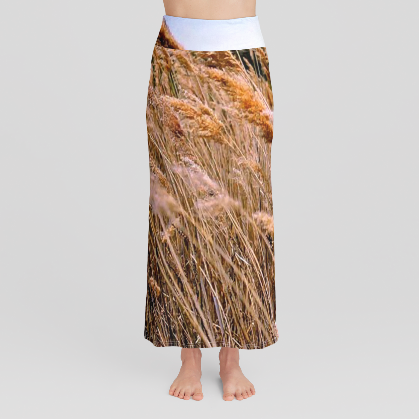 Grassy Field High Waist Skirt