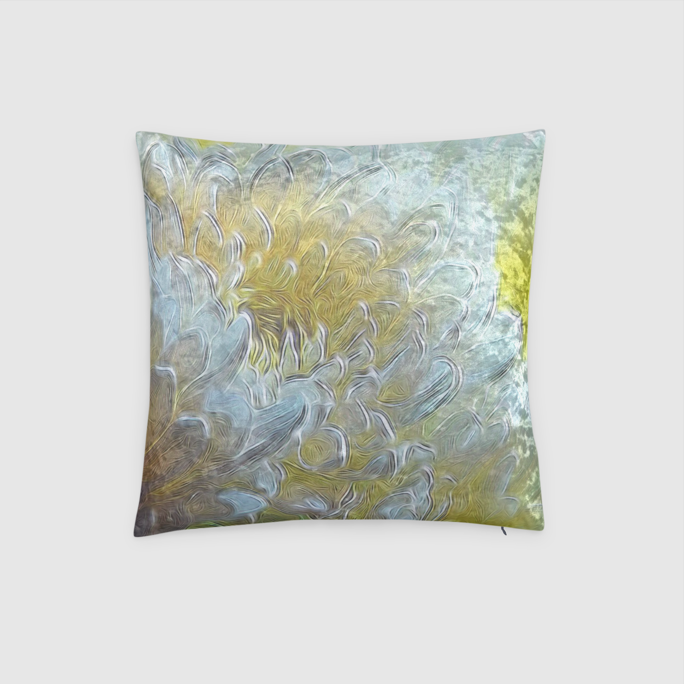 Chrysanthemums In The Light Crushed Velvet Throw Pillow