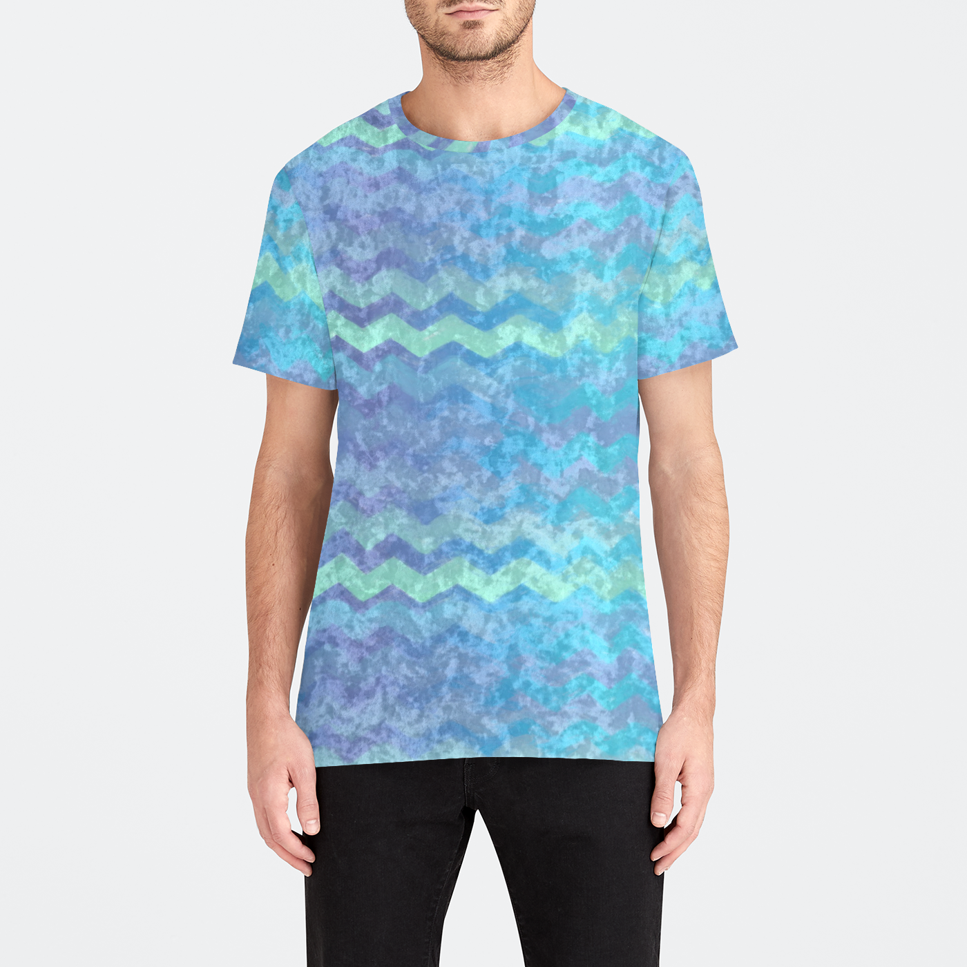 Mermaid Stripes Mens Velvet Tee