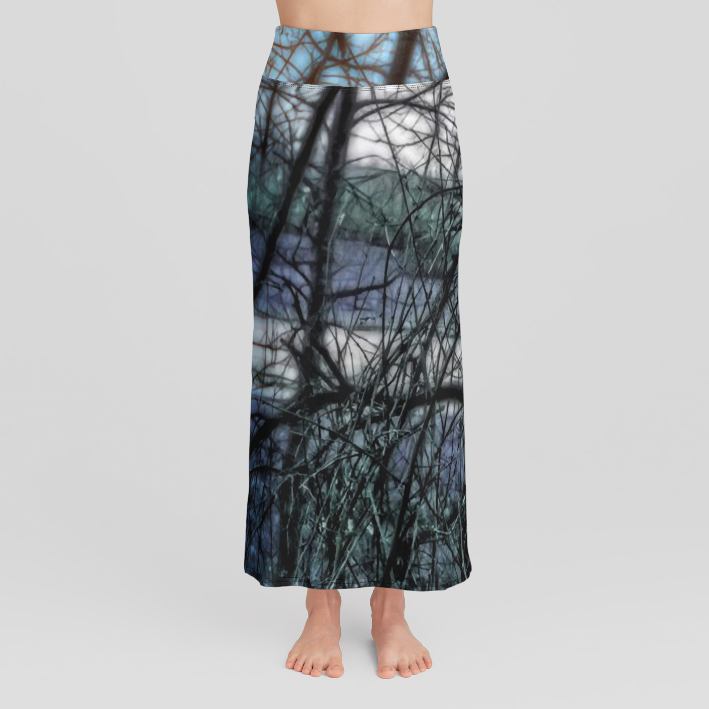 Ghostly Tree High Waist Skirt