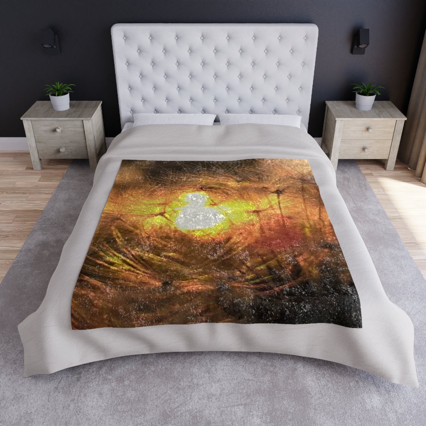 Dandelion Sunrise Wish Crushed Velvet Blanket