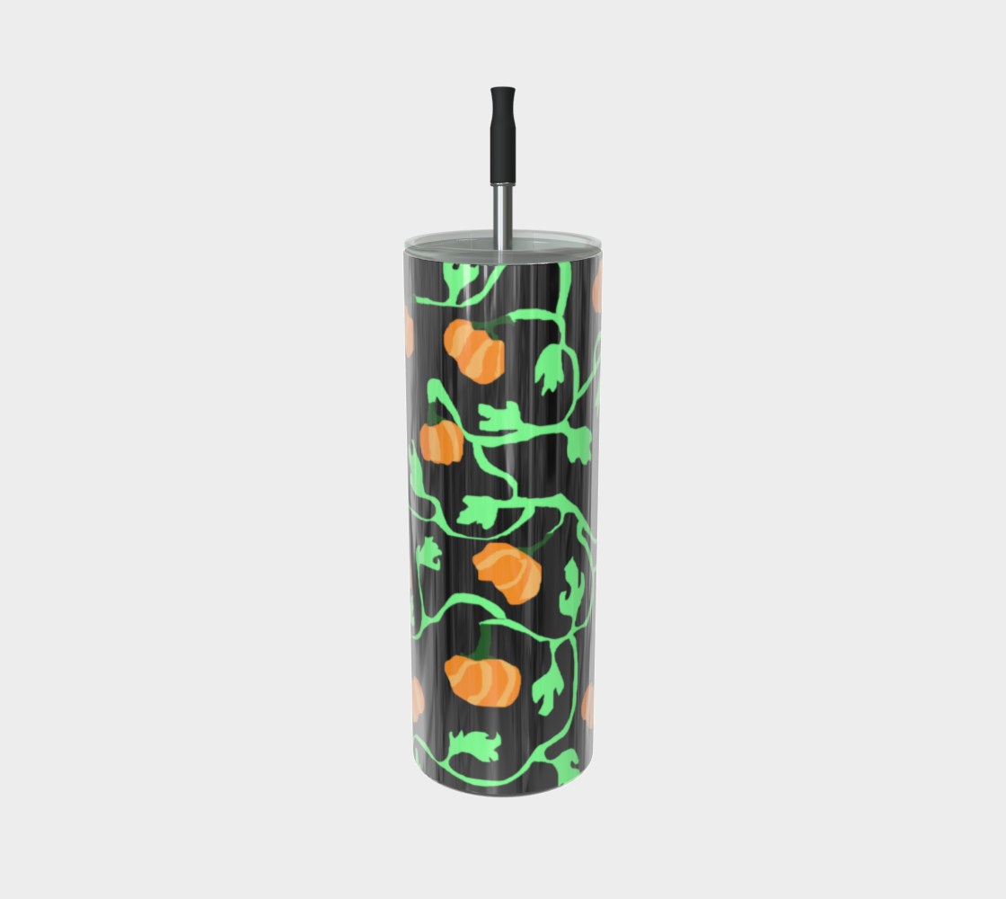 Pumpkin and Vines Stainless Steel Tumbler