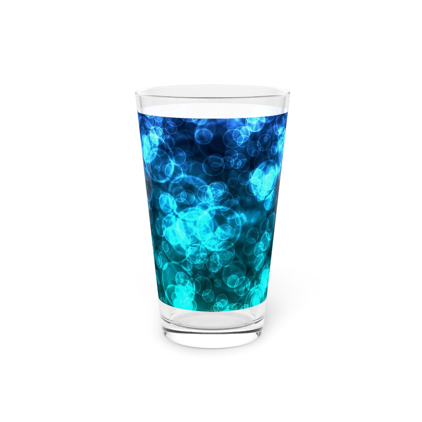 Blue Ocean Bokeh Pint Glass, 16oz