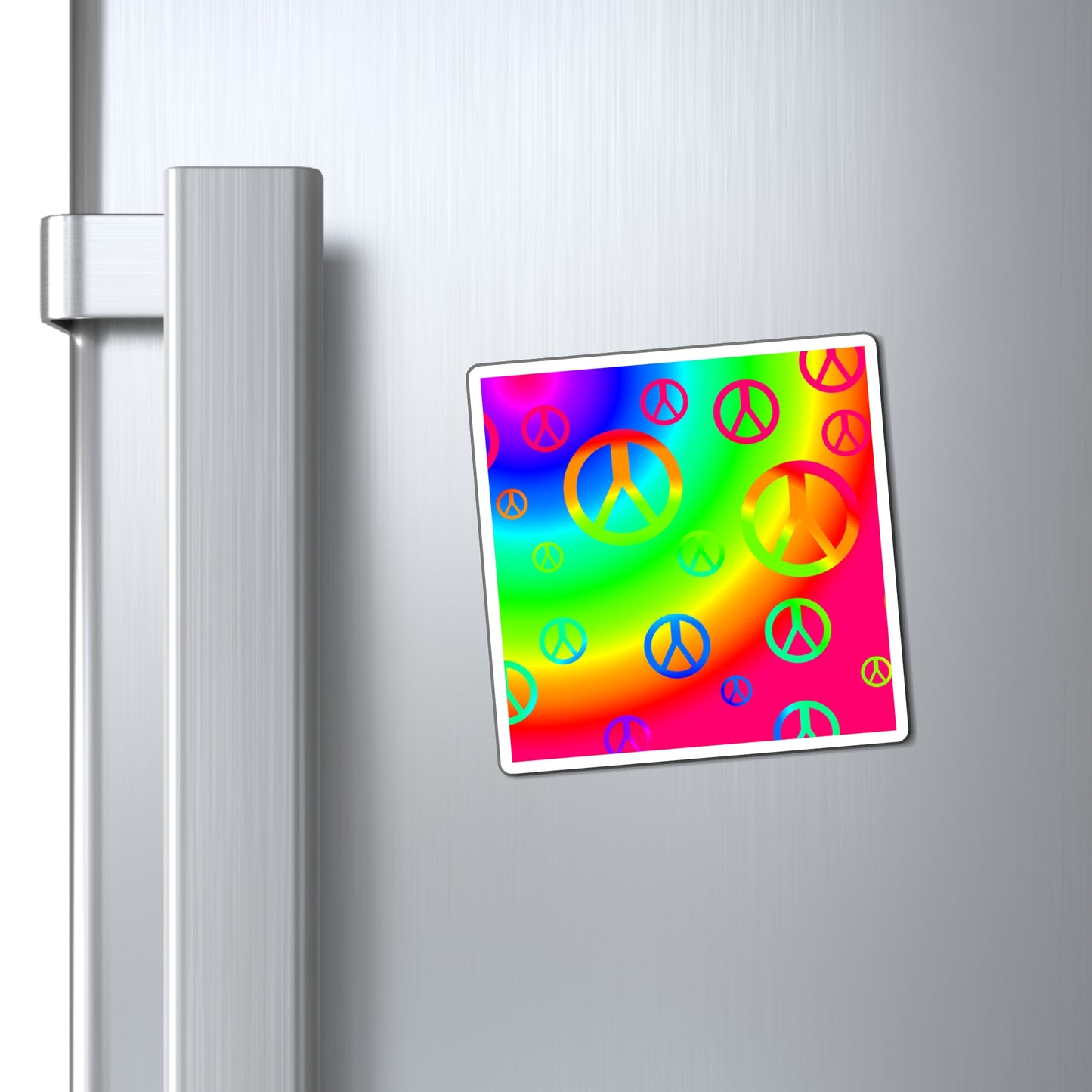 Rainbow Peace Signs Magnets