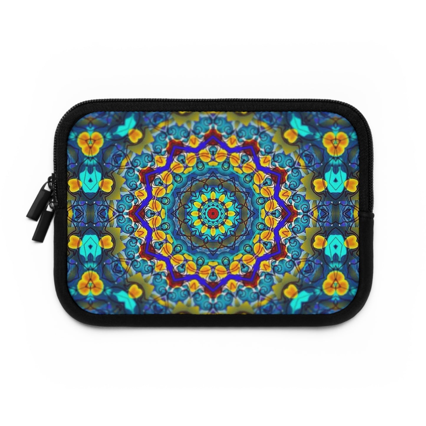 Blue Green Kaleidoscope Laptop Sleeve