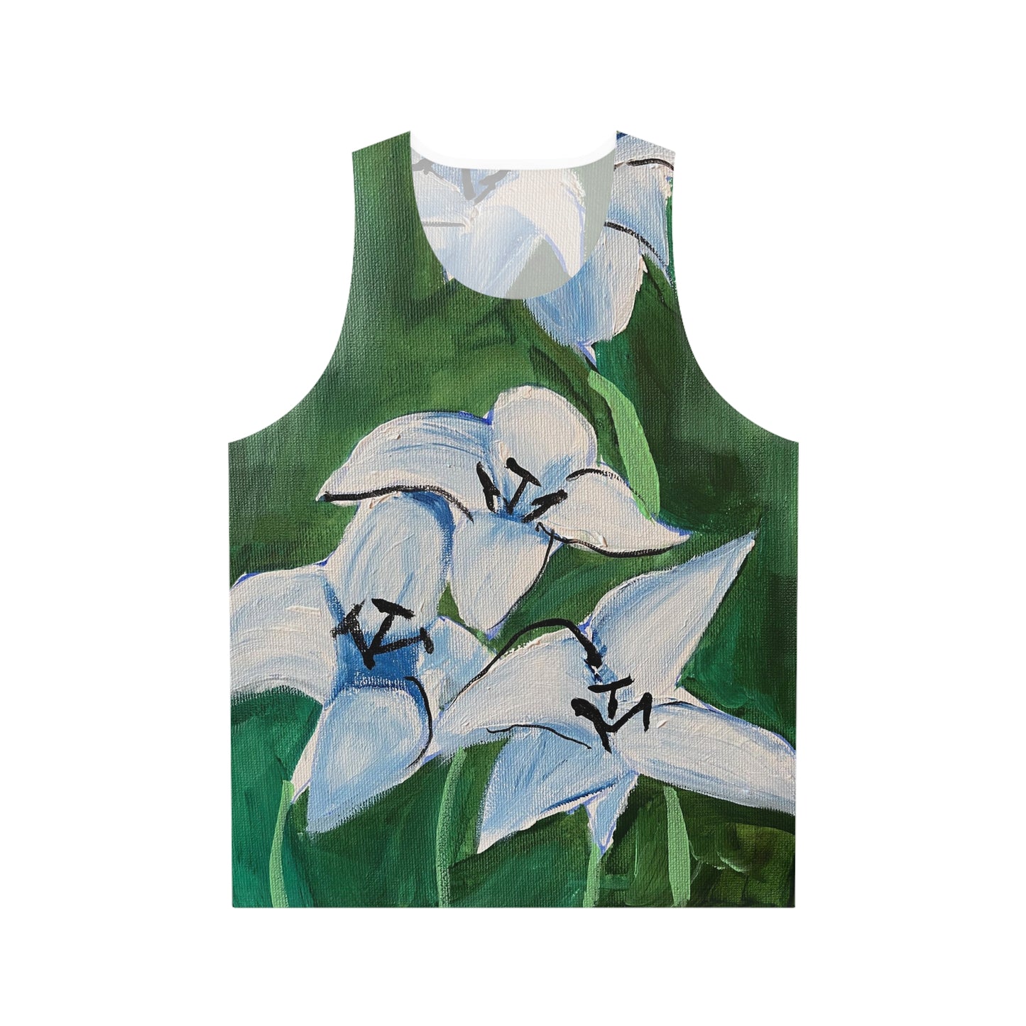 Lilies In Blue Unisex Tank Top (AOP)