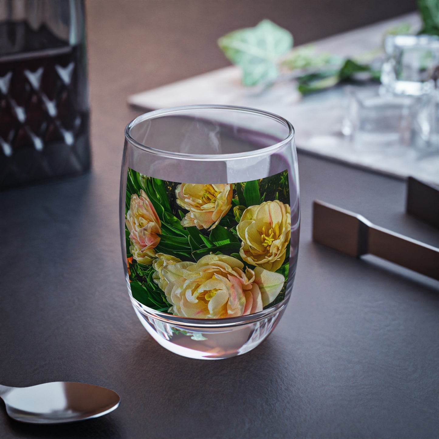 Early Summer Flowers Whiskey Glass