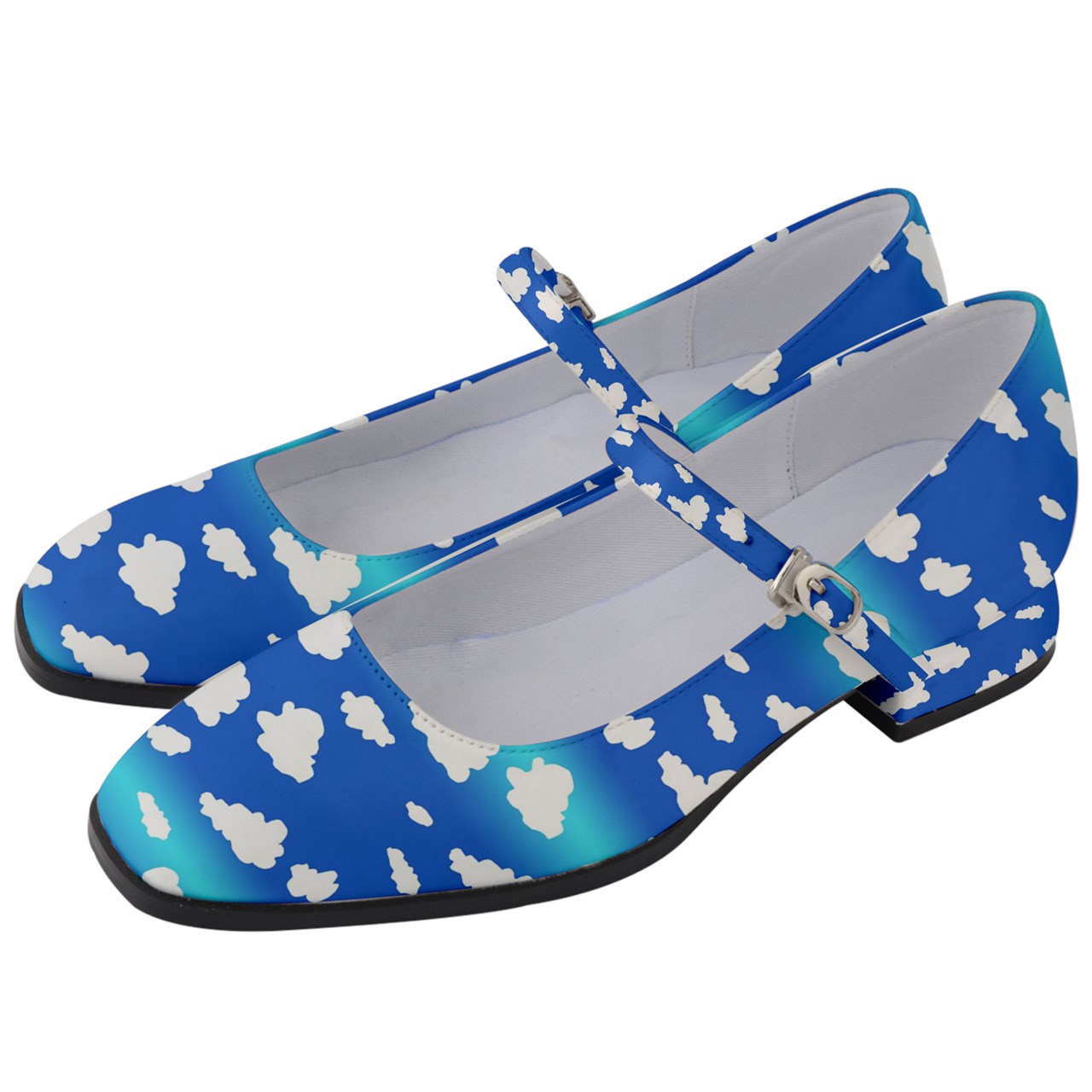 Clouds Pattern Women's Mary Jane Shoes