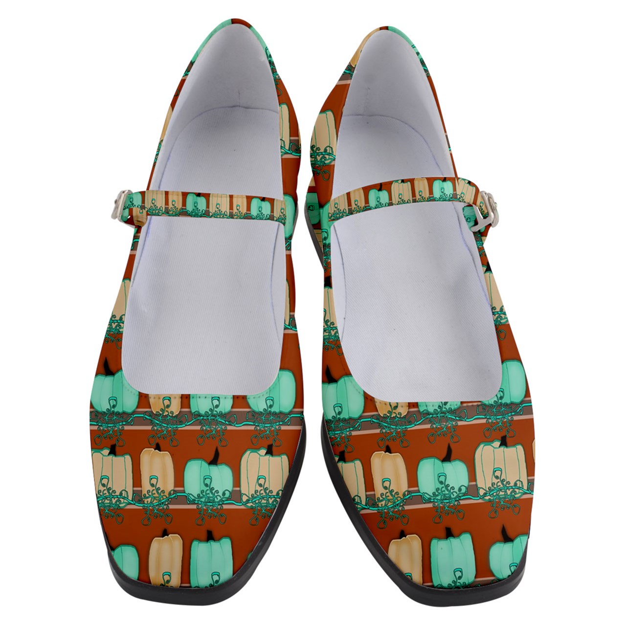 lue Green Pumpkins Women's Mary Jane Shoes