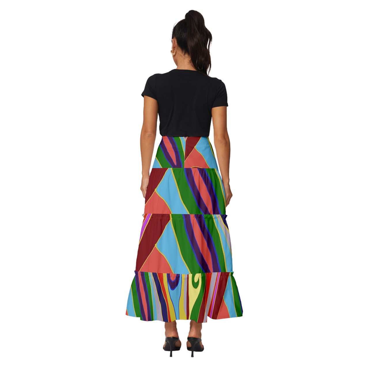 May Afternoon Tiered Ruffle Maxi Skirt