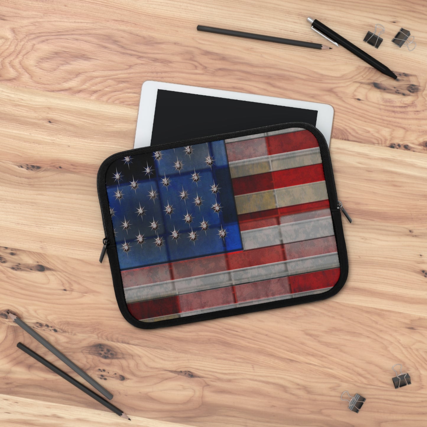 American Flag Quilt Laptop Sleeve