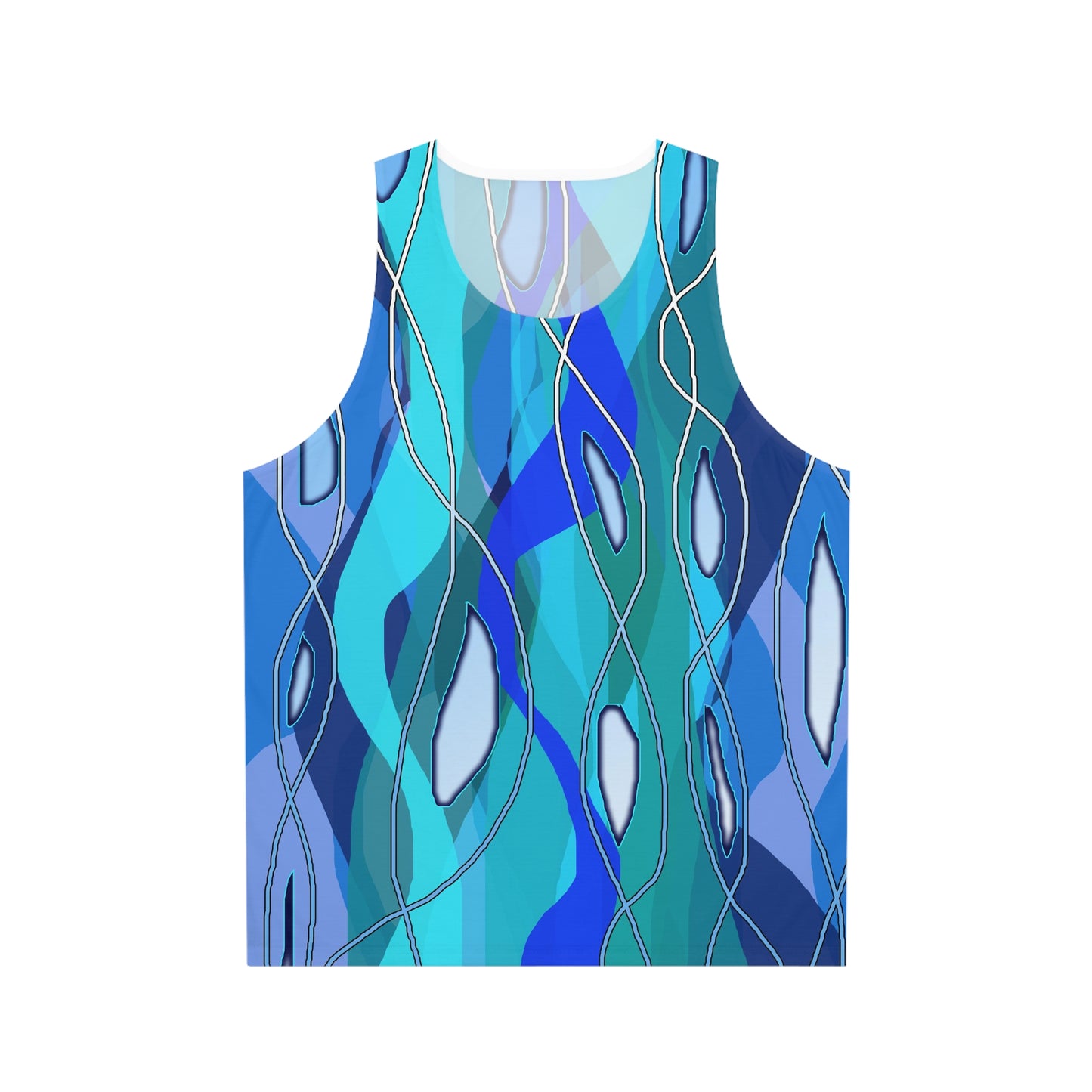 Wavy Blue Unisex Tank Top (AOP)