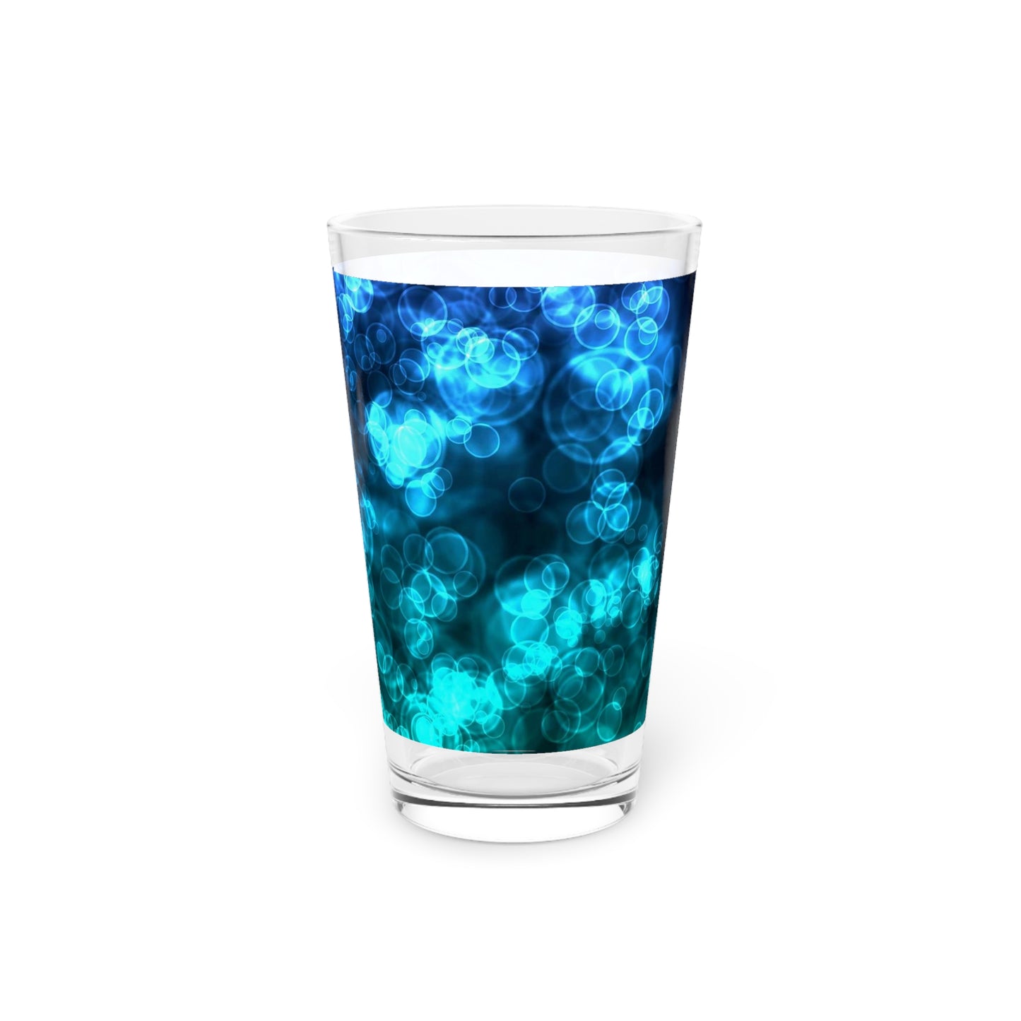 Blue Ocean Bokeh Pint Glass, 16oz