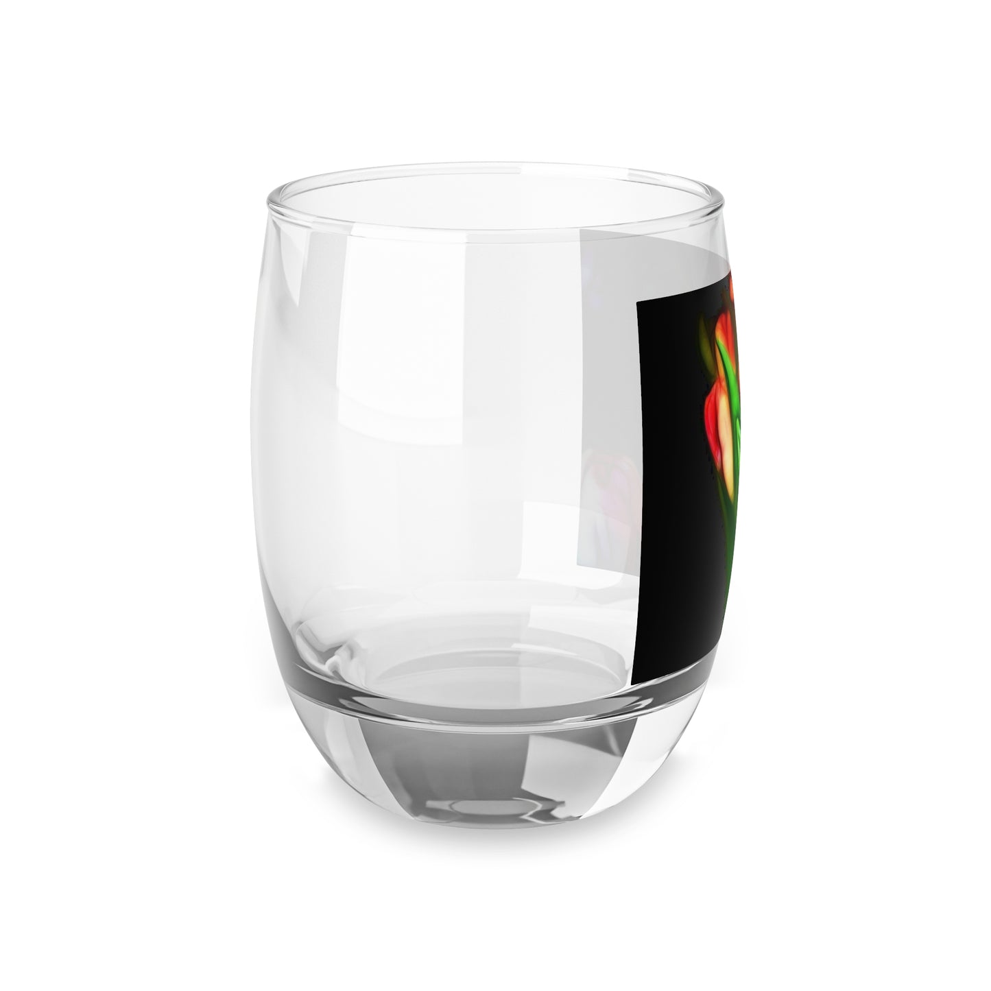 Abstract Pink Tulips Whiskey Glass