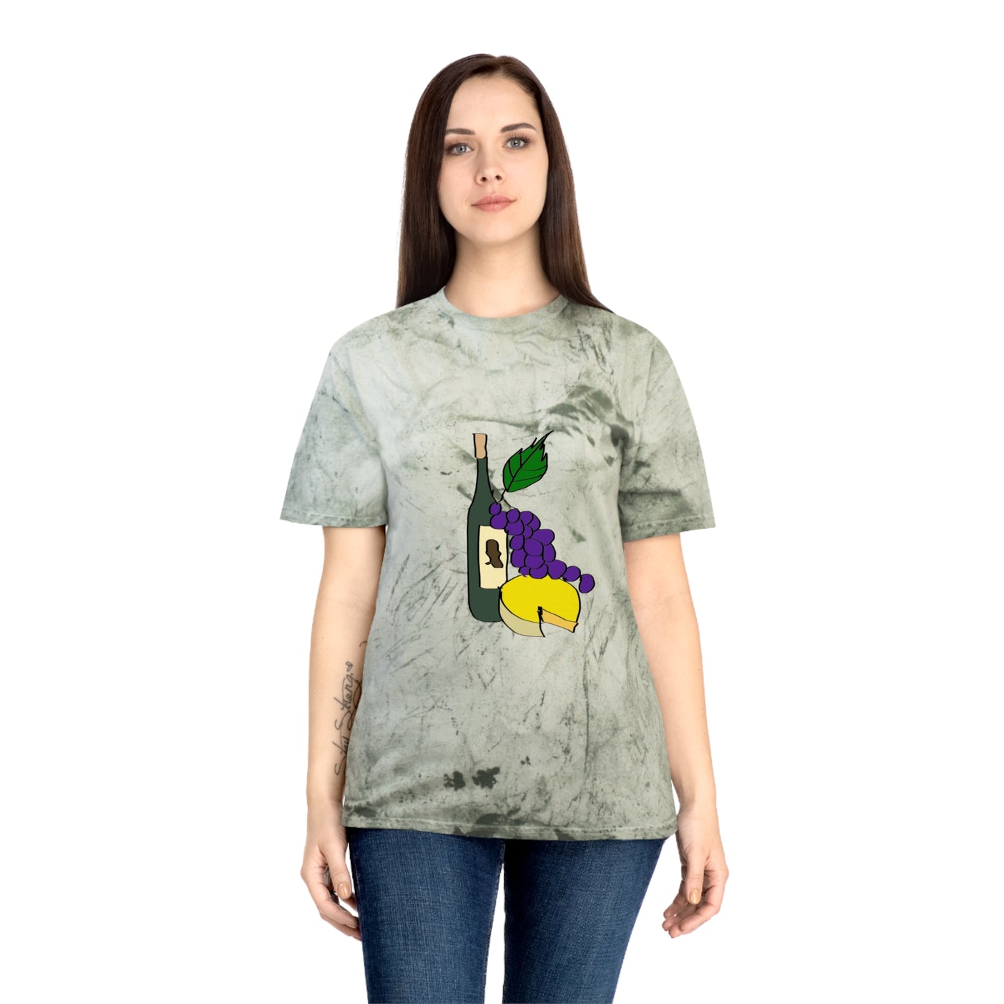 Wine and Cheese Unisex Color Blast T-Shirt