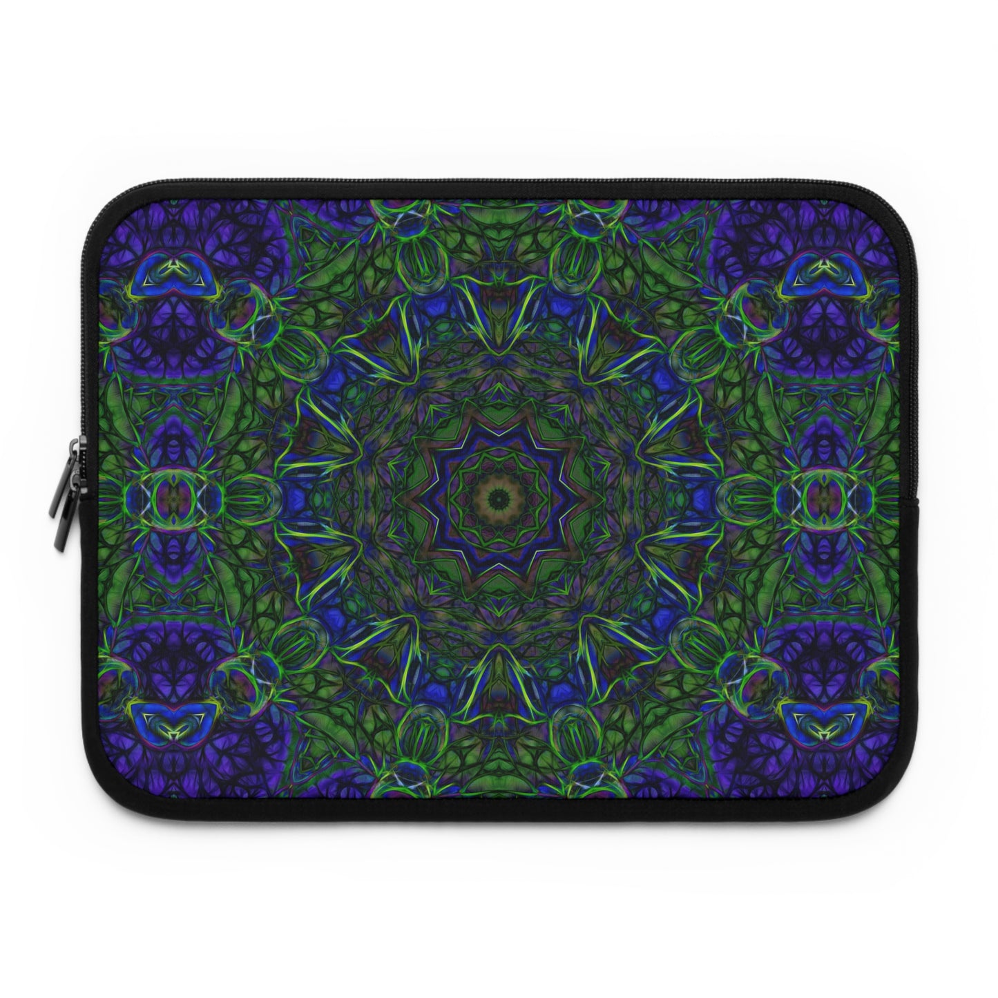 Blue Green Ribbon Kaleidoscope Laptop Sleeve