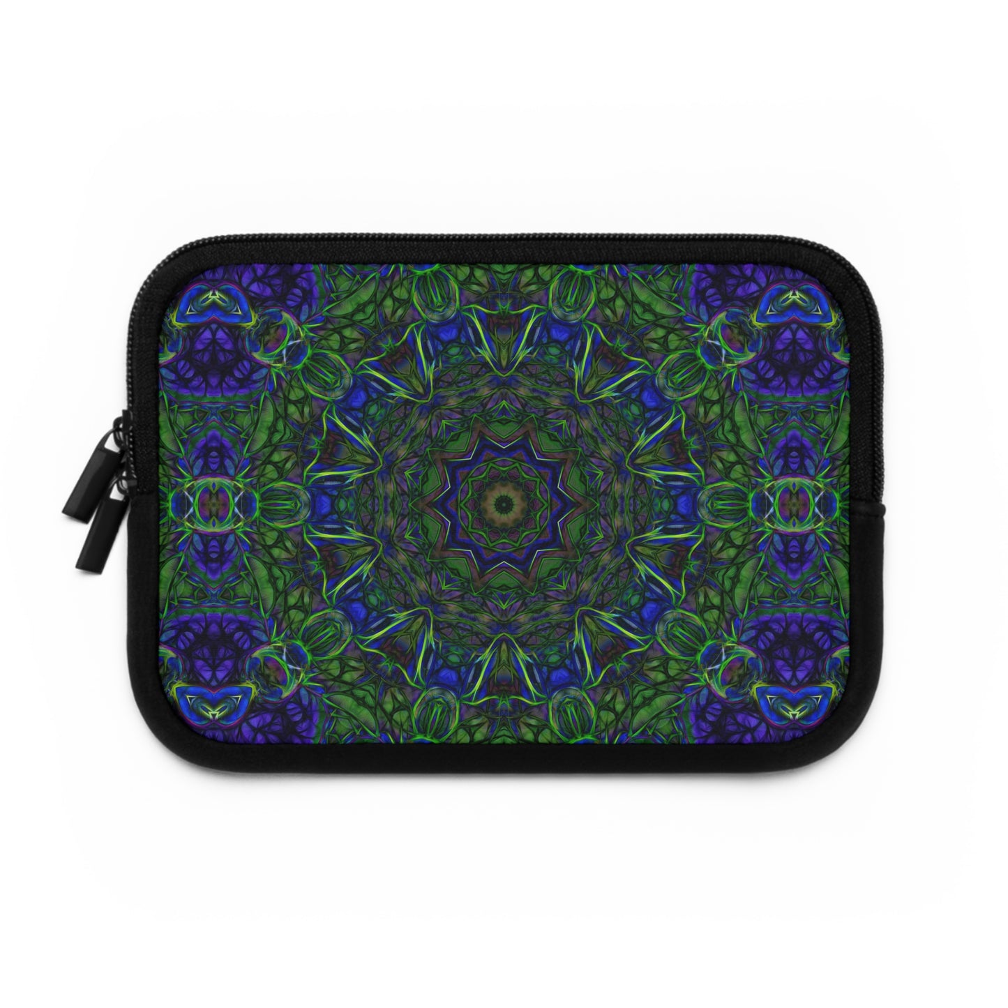 Blue Green Ribbon Kaleidoscope Laptop Sleeve