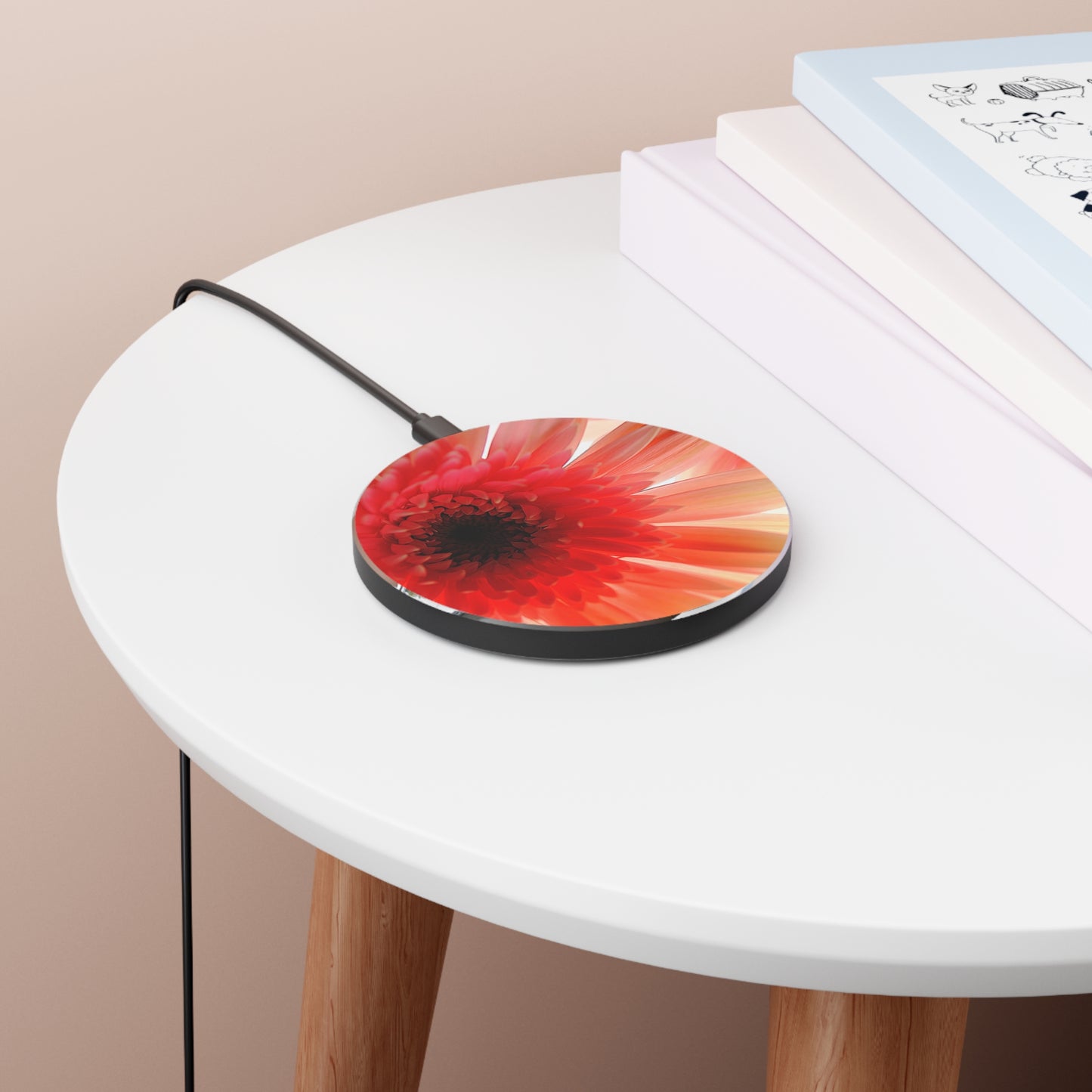 Ethereal Pink Daisy Wireless Charger