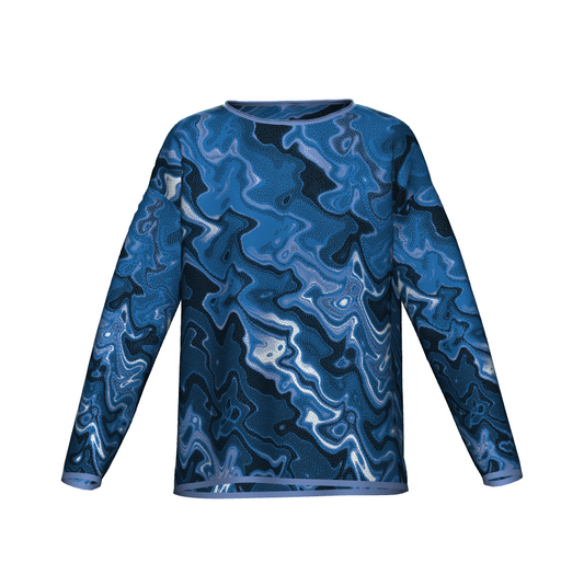 Melted Blue Chrome Sweater