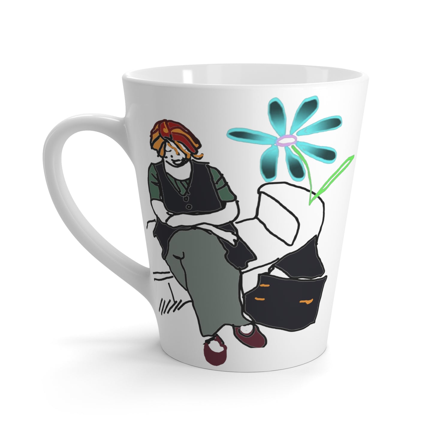 Art School Girl Latte Mug