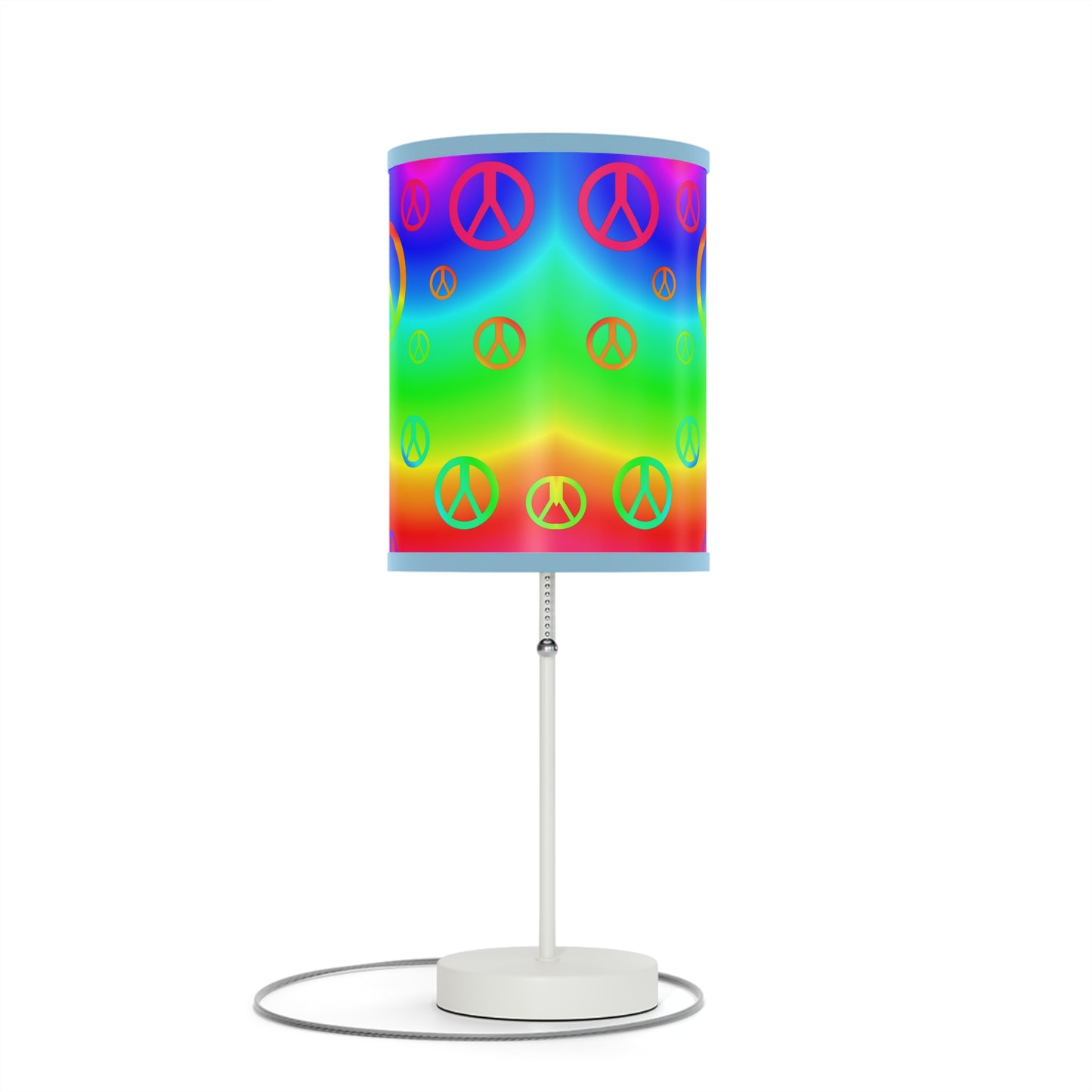 Rainbow Peace Sign Lamp on a Stand, US|CA plug