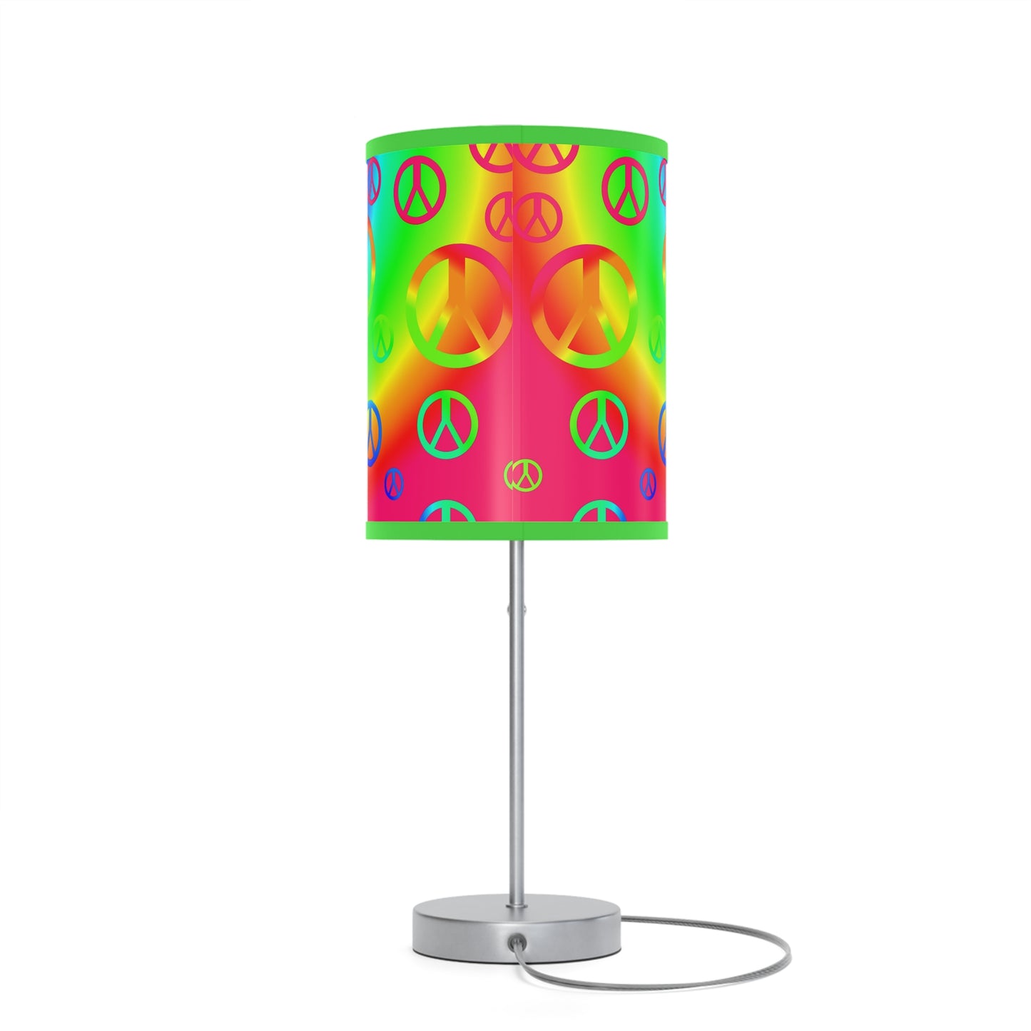 Rainbow Peace Sign Lamp on a Stand, US|CA plug