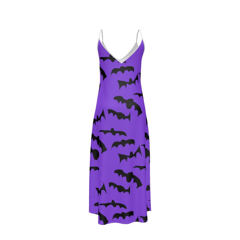 Bats Pattern Slip Dress