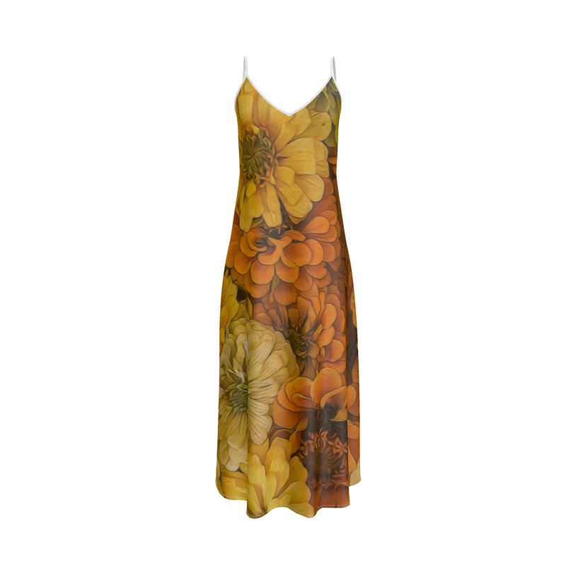 Yellow Zinnias Slip Dress