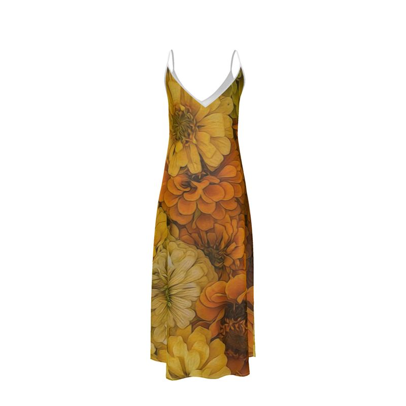 Yellow Zinnias Slip Dress