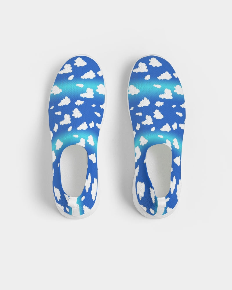 Clouds Pattern Women's Slip-On Flyknit Shoe