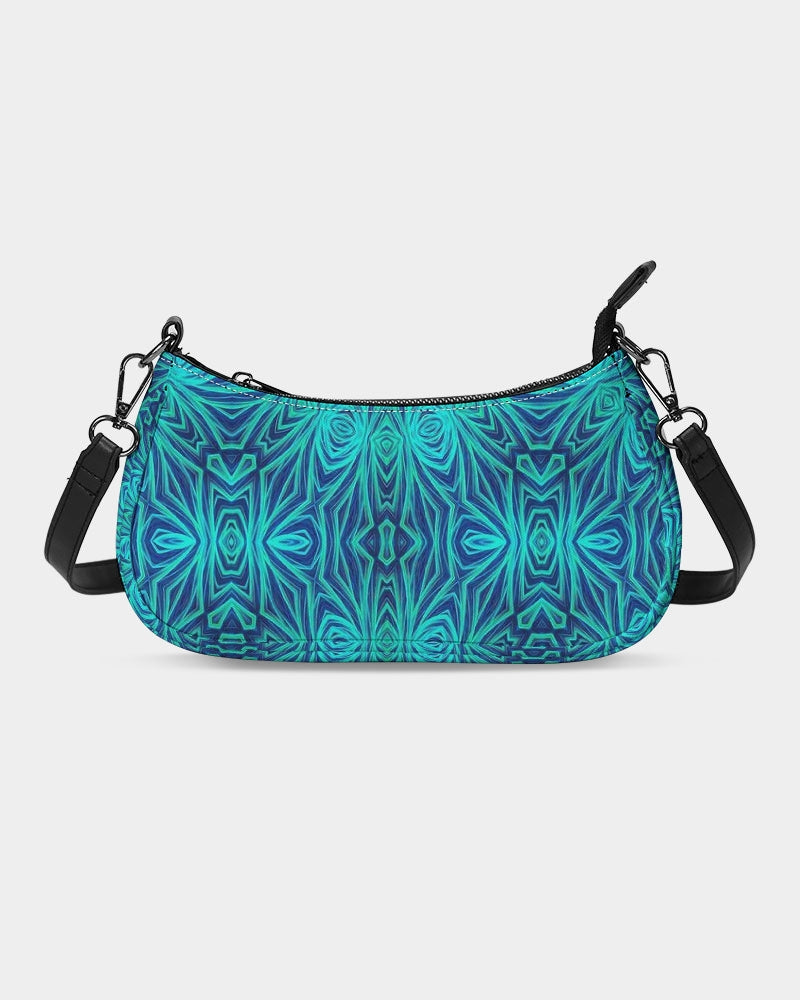 Blue Ice Kaleidoscope Petite Canvas Pouch