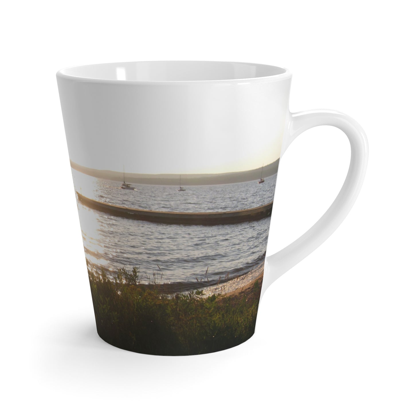 Sunset On Lake Superior Latte Mug