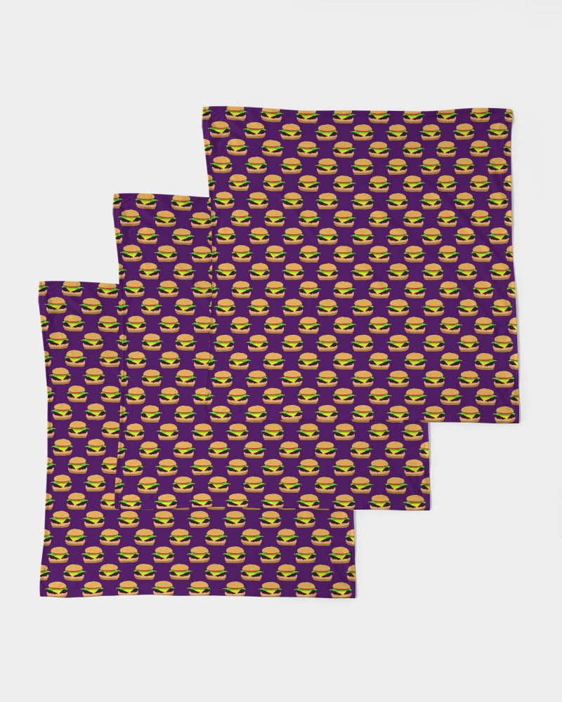 Cheeseburger Pattern Bandana Set