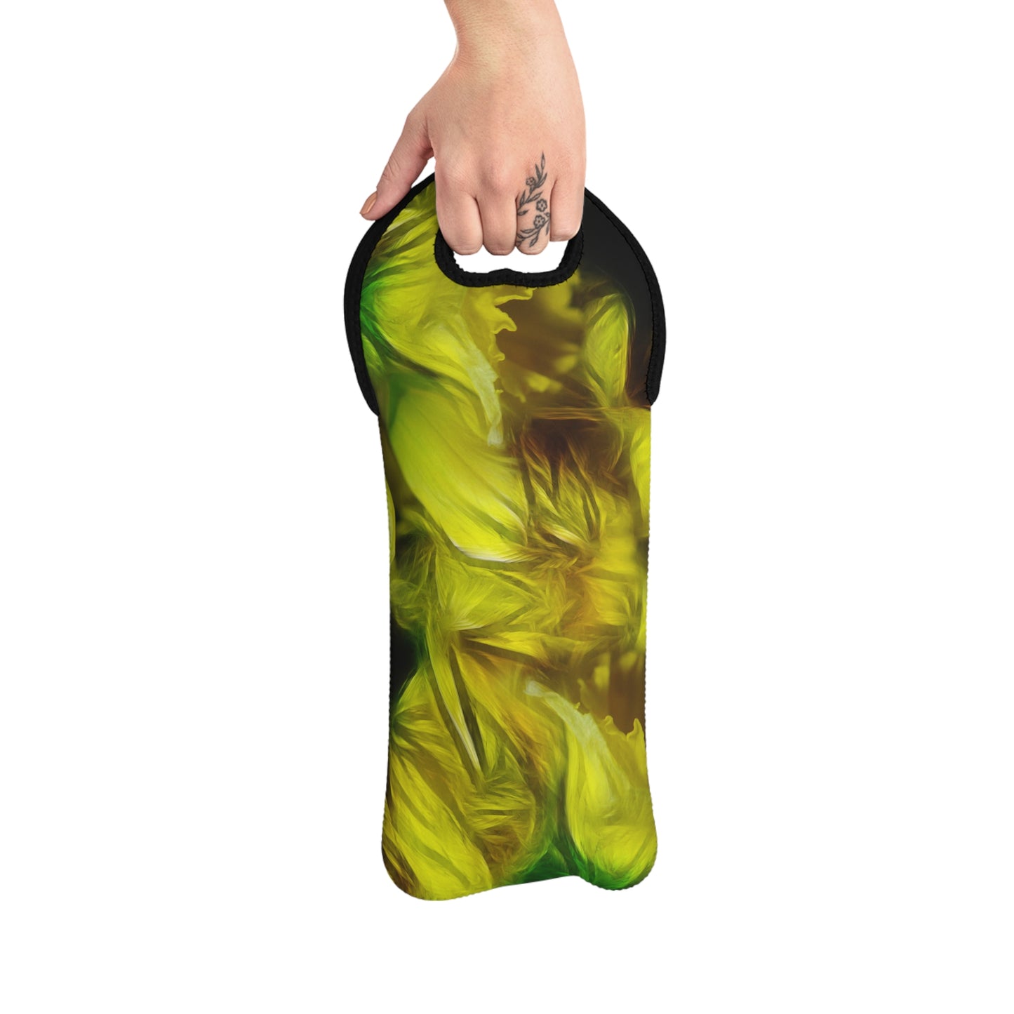 Yellow Daffodils Wine Tote Bag