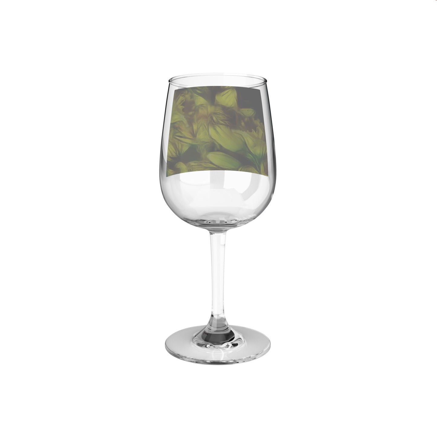 Yellow Daffodils Wine Glass, 12oz