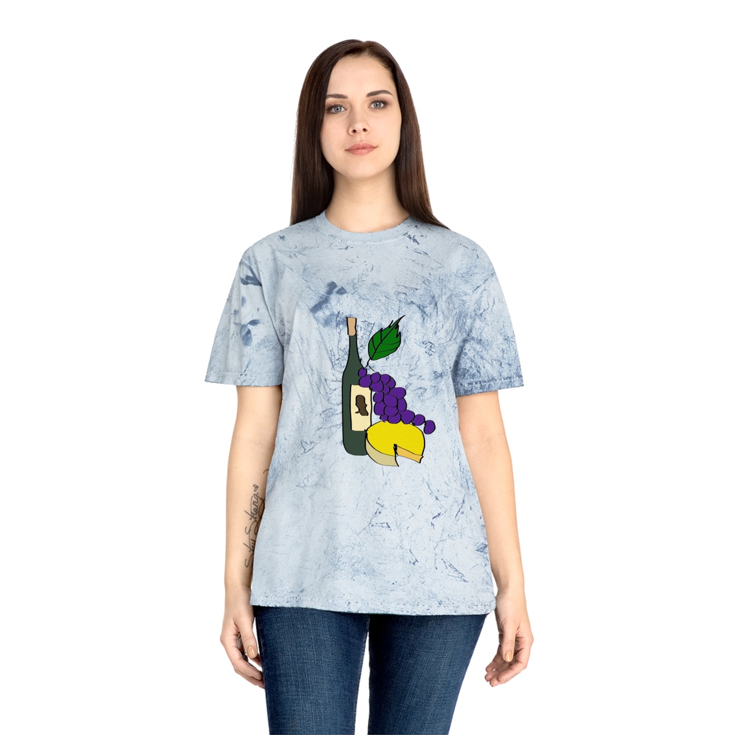 Wine and Cheese Unisex Color Blast T-Shirt