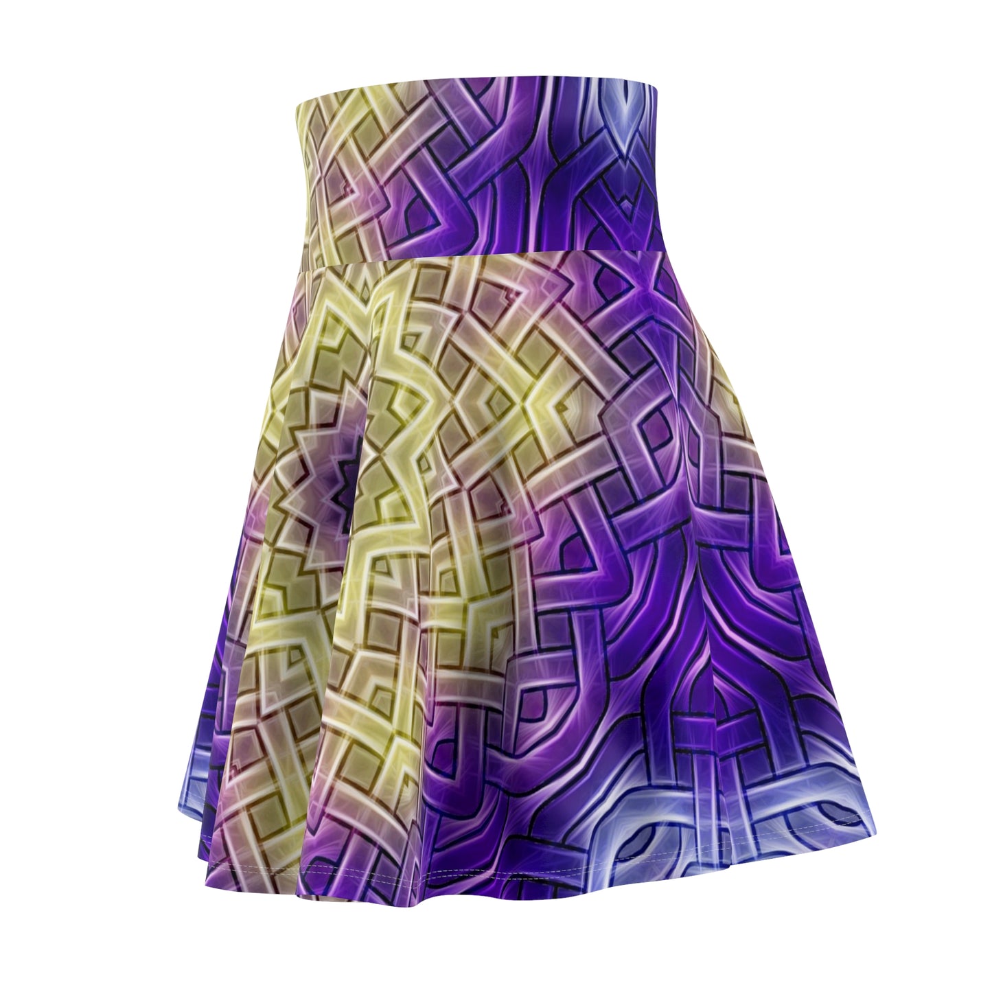 Purple Celtic Knot Kaleidoscope Women's Skater Skirt