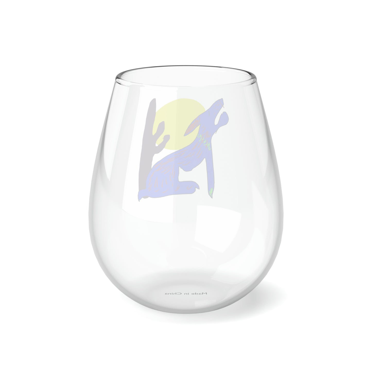 Blue Coyote Stemless Wine Glass, 11.75oz