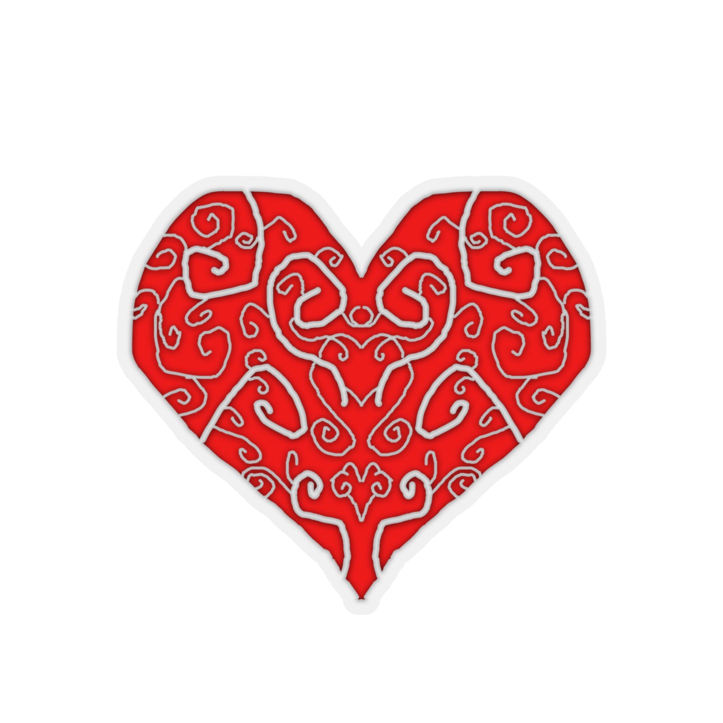 Heart Swirls Kiss-Cut Stickers
