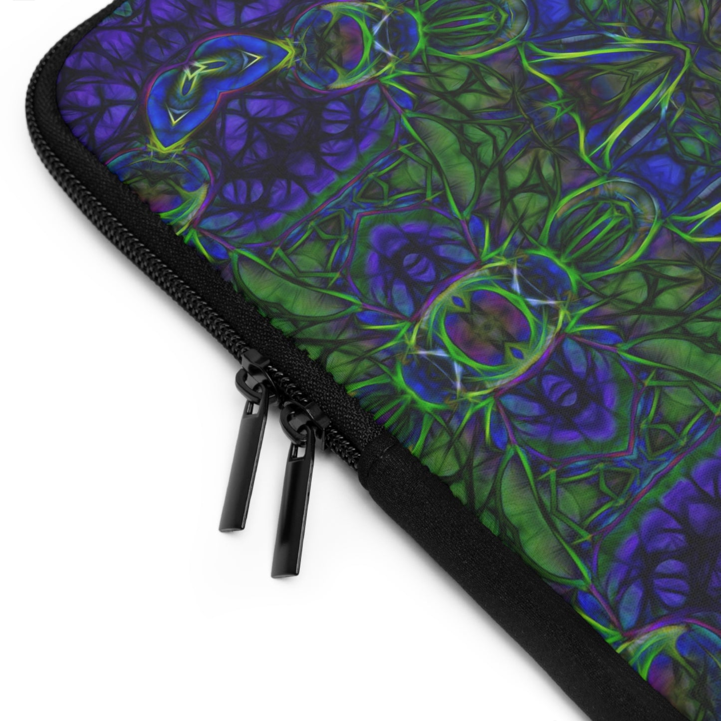 Blue Green Ribbon Kaleidoscope Laptop Sleeve